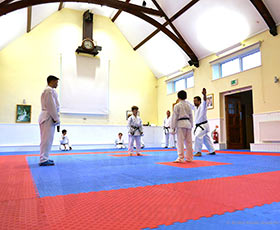 Kumite training at Backwell Karate