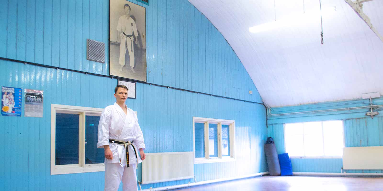 Sensei Tim Griffiths after national squad training at the famous Red Triangle dojo in Liverpool