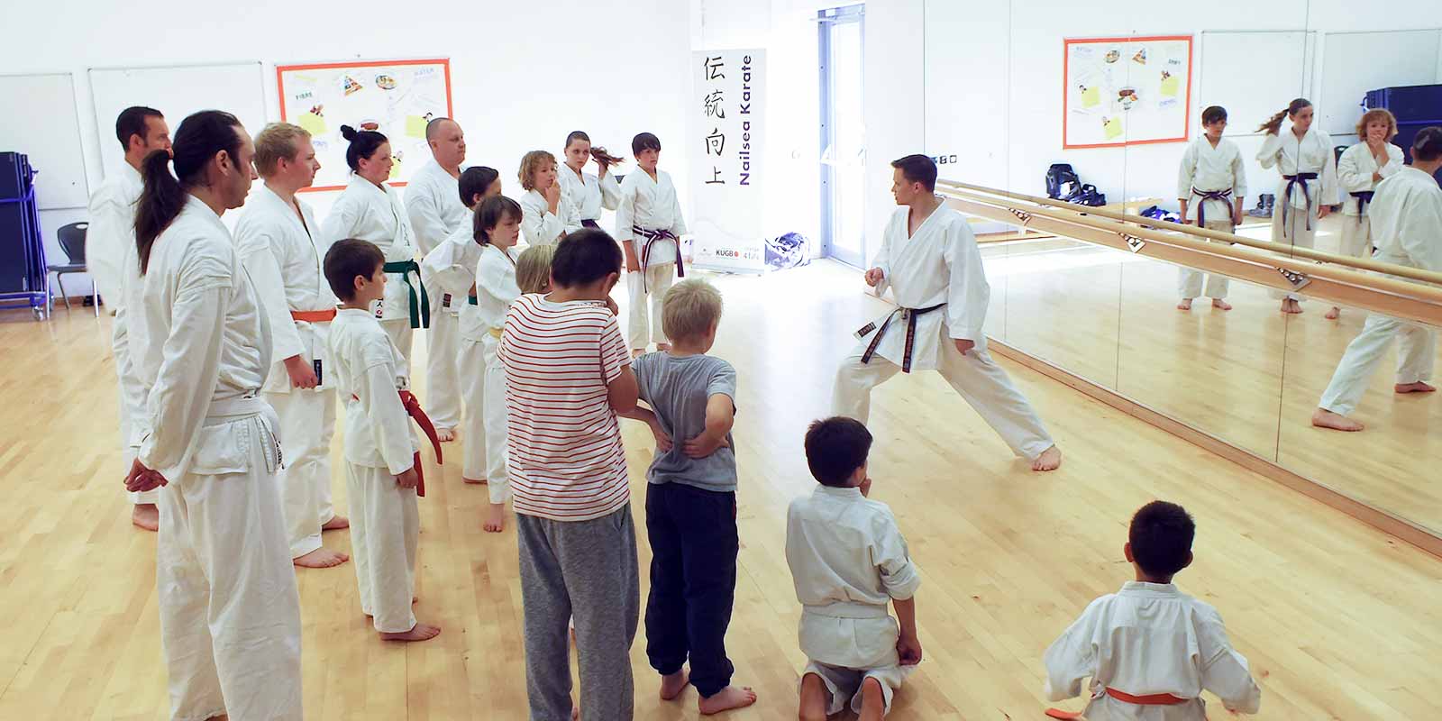 Teaching at Nailsea Karate